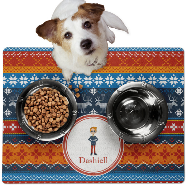 Custom Design - Dog Food Mat - Medium LIFESTYLE
