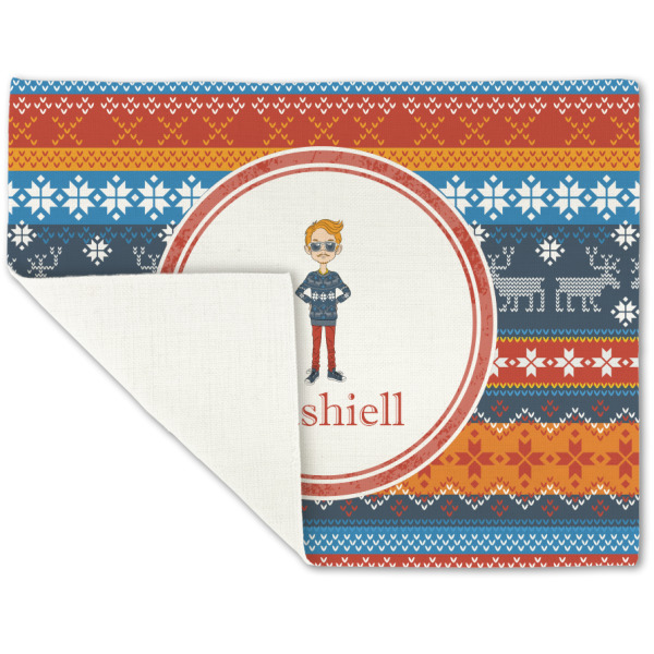 Custom Design - Linen Placemat - Folded Corner (single side)