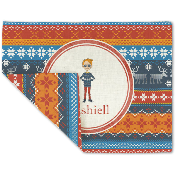 Custom Design - Linen Placemat - Folded Corner (double side)