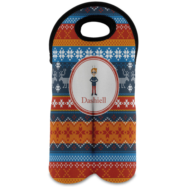 Custom Design Your Own Wine Tote Bag - 2 Bottles