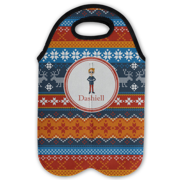 Custom Design - Double Wine Tote - Flat