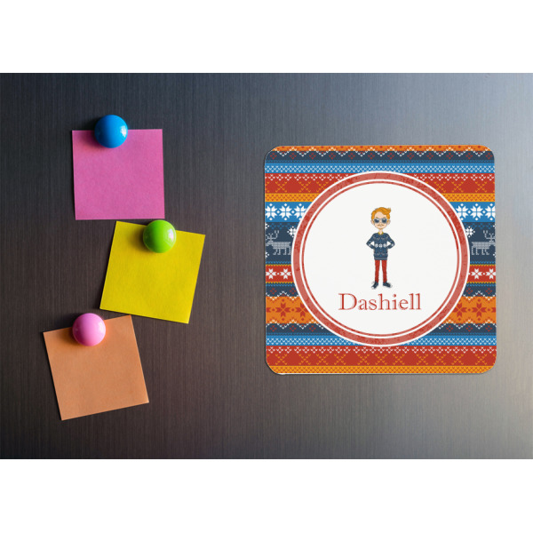 Custom Design - Square Fridge Magnet - LIFESTYLE