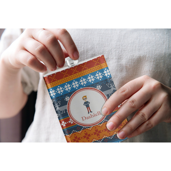 Custom Design - Stainless Steel Flask - LIFESTYLE 1