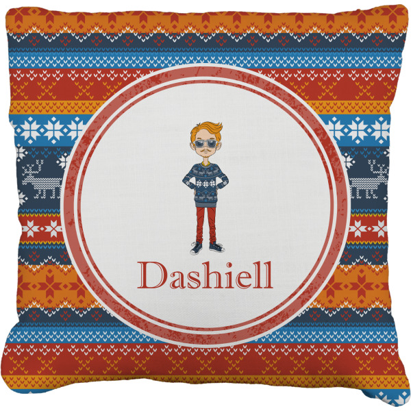 Custom Design Your Own Faux-Linen Throw Pillow 26"