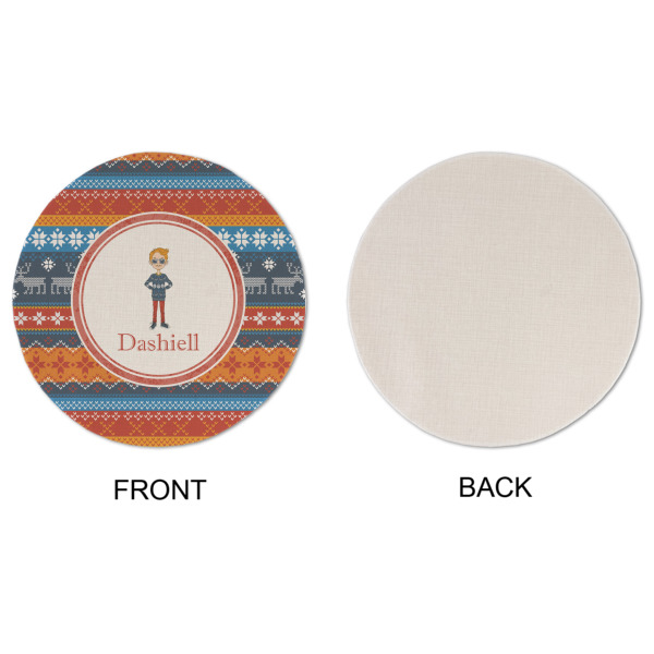 Custom Design - Round Linen Placemats - APPROVAL (single sided)