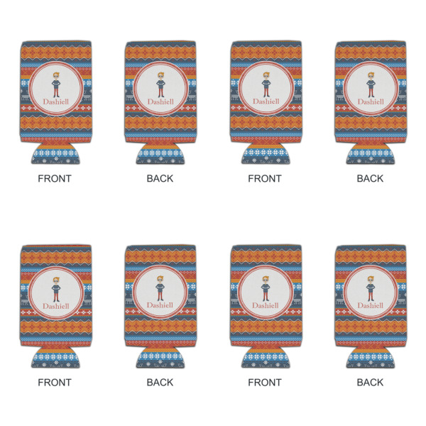 Custom Design - Can Cooler - 16oz - Set of 4 - Front & Back