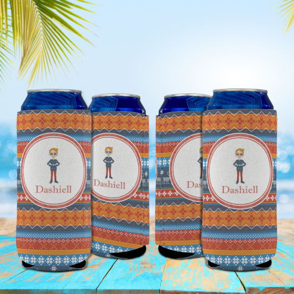 Custom Design - Can Cooler - 16oz - Set of 4 - In Context