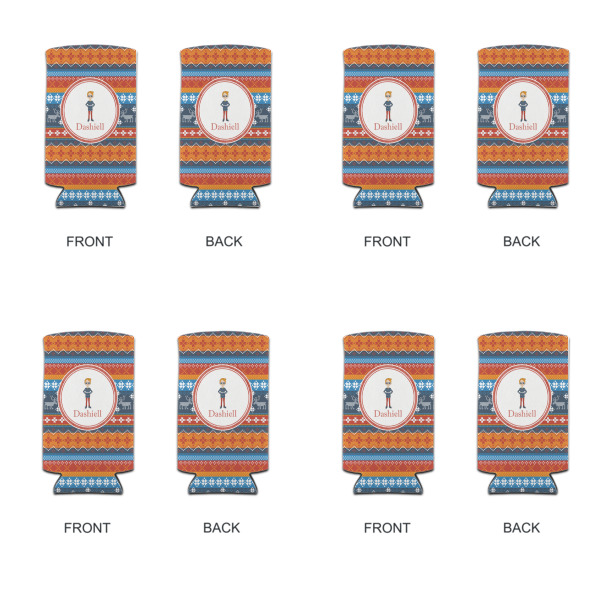 Custom Design - Can Cooler - Tall 12oz - Set of 4 - Front & Back