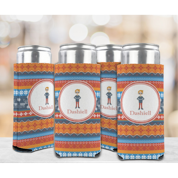 Custom Design - Can Cooler - Tall 12oz - Set of 4 - In Context