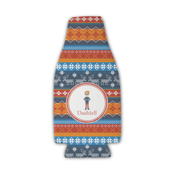 Custom Design - Zipper Bottle Cooler - Set of 4 - Front