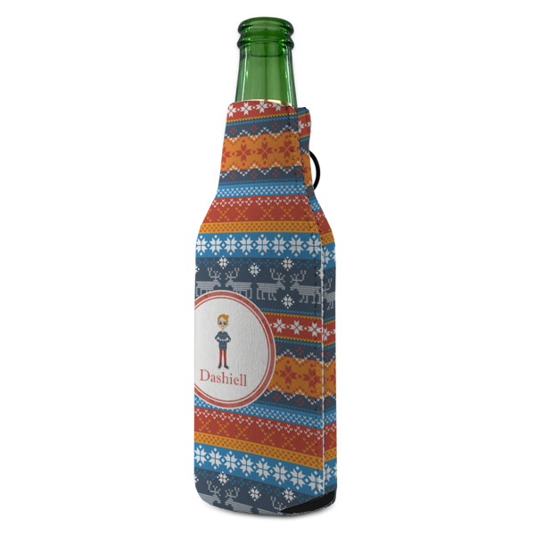 Custom Design - Zipper Bottle Cooler - ANGLE (bottle)