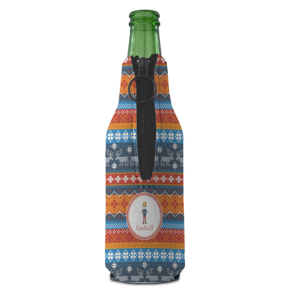 Custom Design - Zipper Bottle Cooler - BACK (bottle)