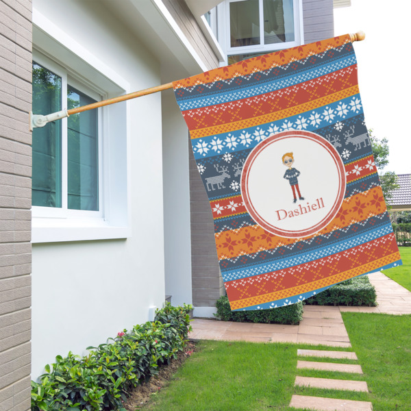 Custom Design - House Flags - Single Sided - LIFESTYLE