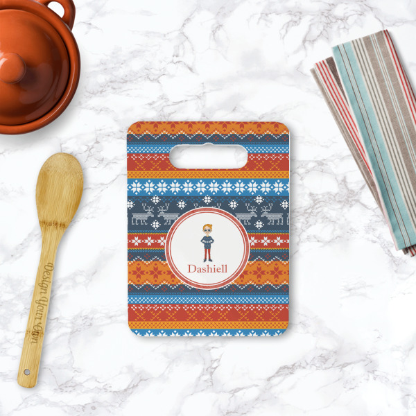 Custom Design - Rectangle Trivet with Handle - LIFESTYLE