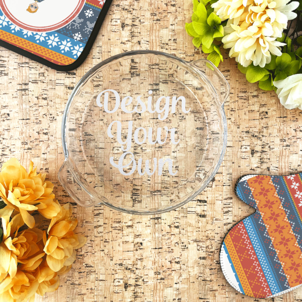 Custom Design - Glass Pie Dish - LIFESTYLE