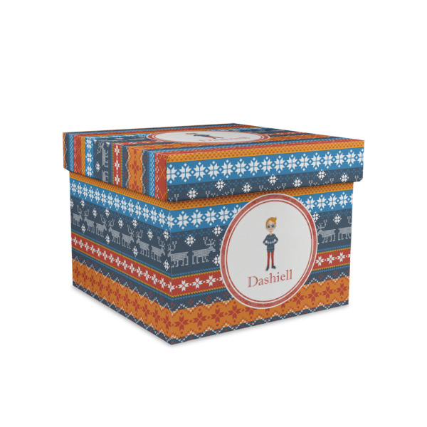 Custom Design Your Own Gift Box with Lid - Canvas Wrapped - Medium