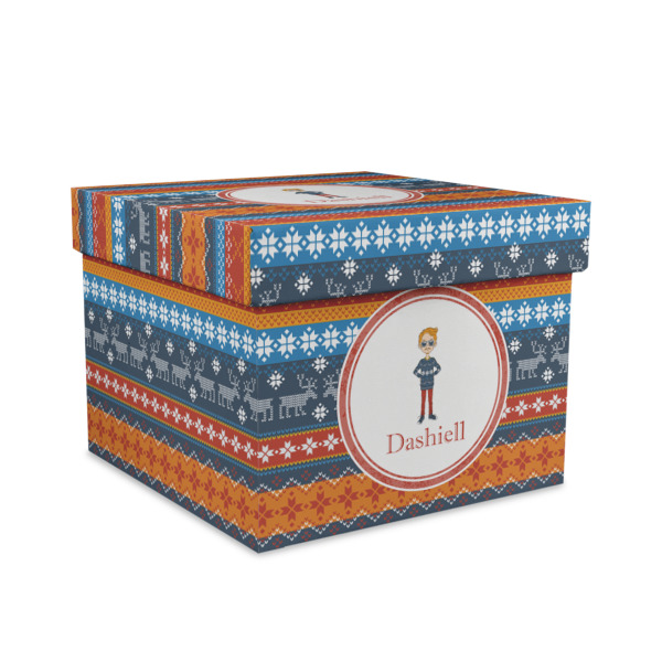 Custom Design Your Own Gift Box with Lid - Canvas Wrapped - Large