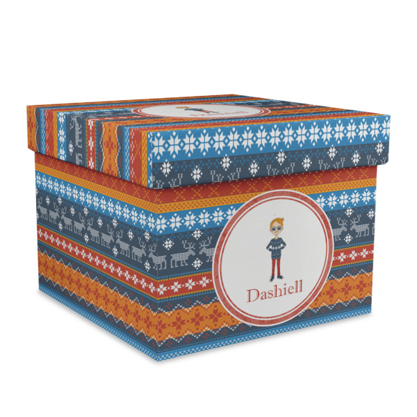 Custom Design Your Own Gift Box with Lid - Canvas Wrapped - X-Large