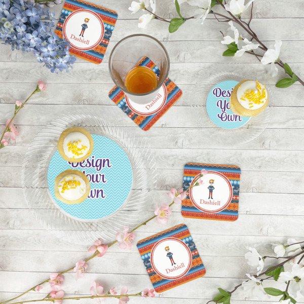 Custom Design - Plastic Party Dinner Plates - In Context