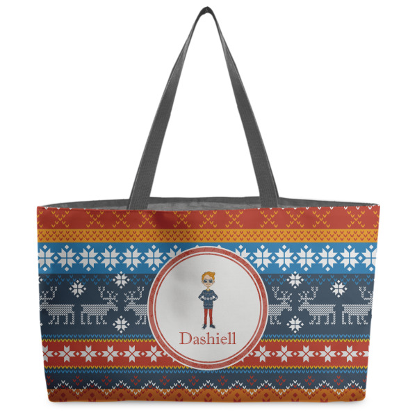 Custom Design Your Own Beach Totes Bag - w/ Black Handles