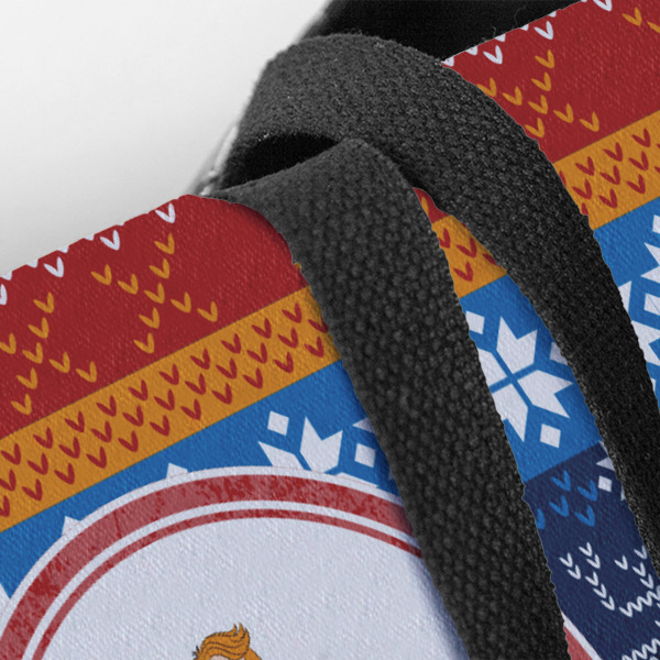 Custom Design - Closeup of Tote w/Black Handles