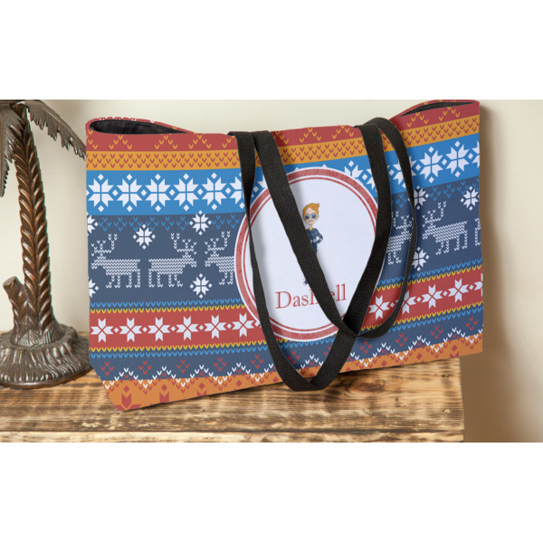 Custom Design - Tote w/Black Handles - Lifestyle View