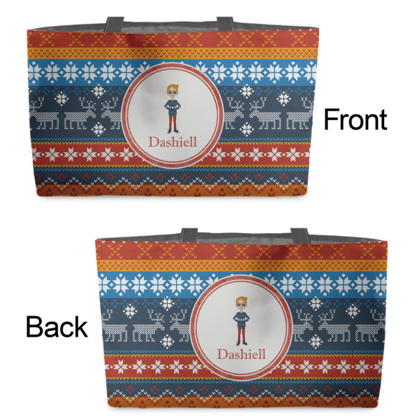Custom Design - Tote w/Black Handles - Front & Back Views