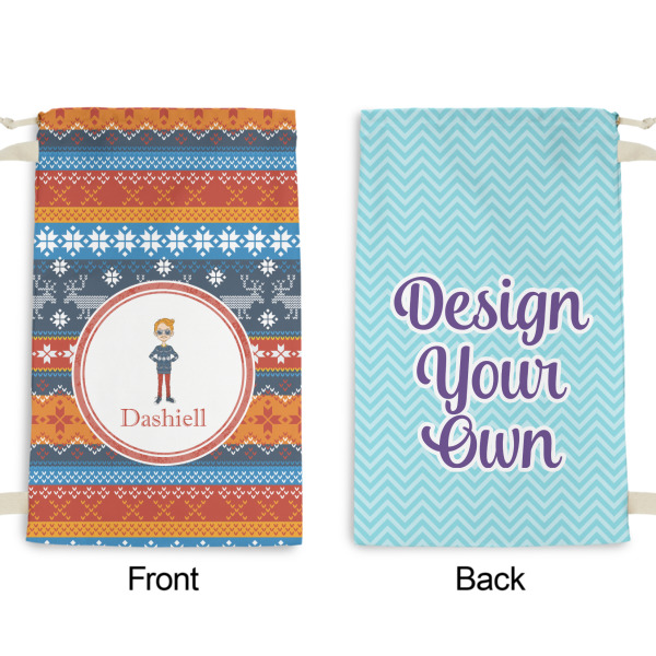 Custom Design - Small Laundry Bag - Front & Back View