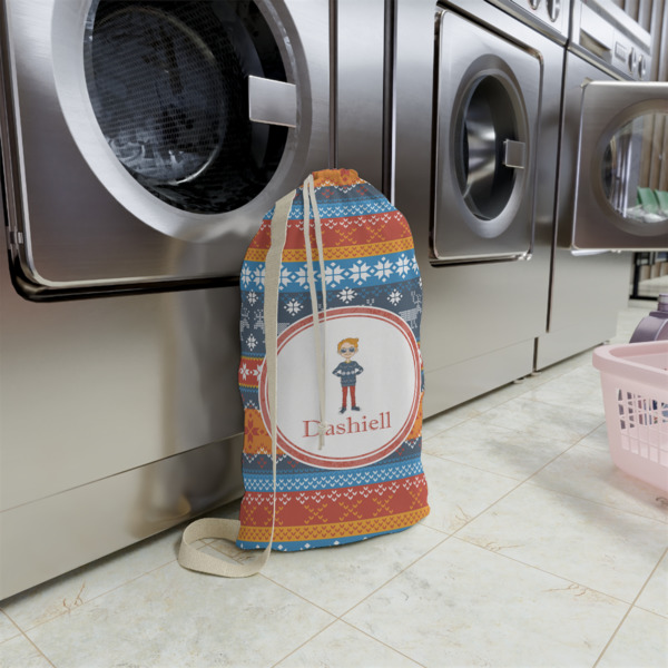 Custom Design - Small Landry Bag - In Context