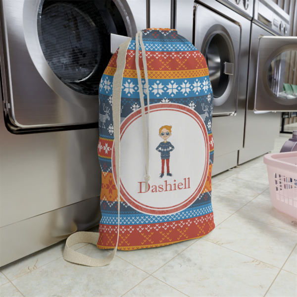 Custom Design - Large Laundry Bag - In Context