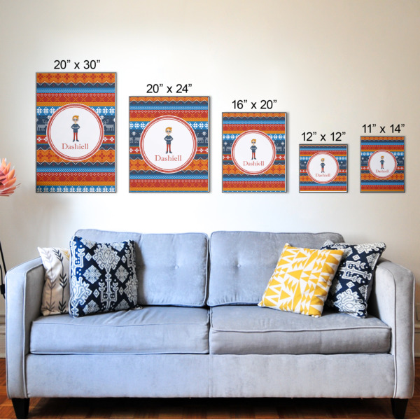 Custom Design - Wood Prints - Size Comparison