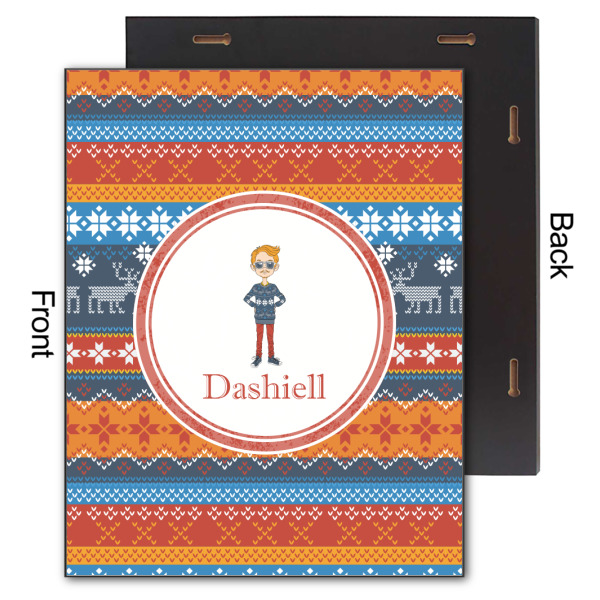 Custom Design - 11x14 Wood Print - Front & Back View