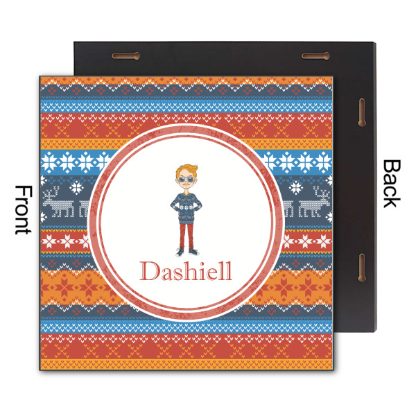 Custom Design - 12x12 Wood Print - Front & Back View