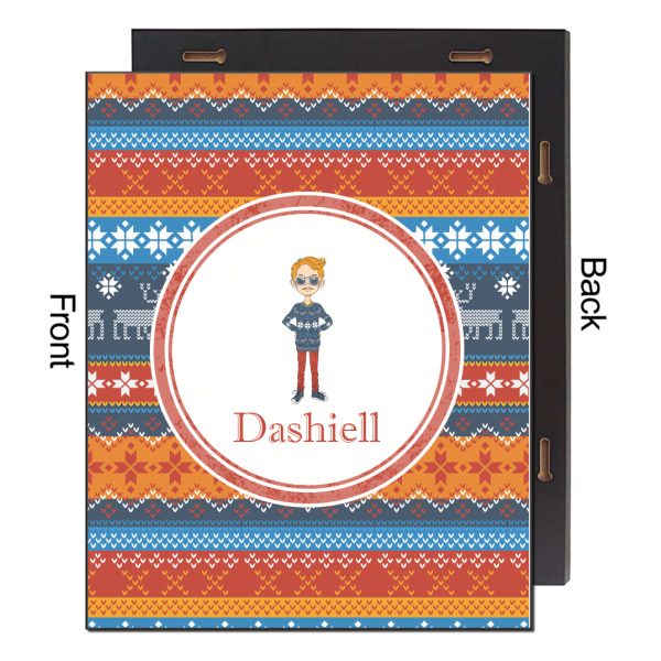 Custom Design - 16x20 Wood Print - Front & Back View