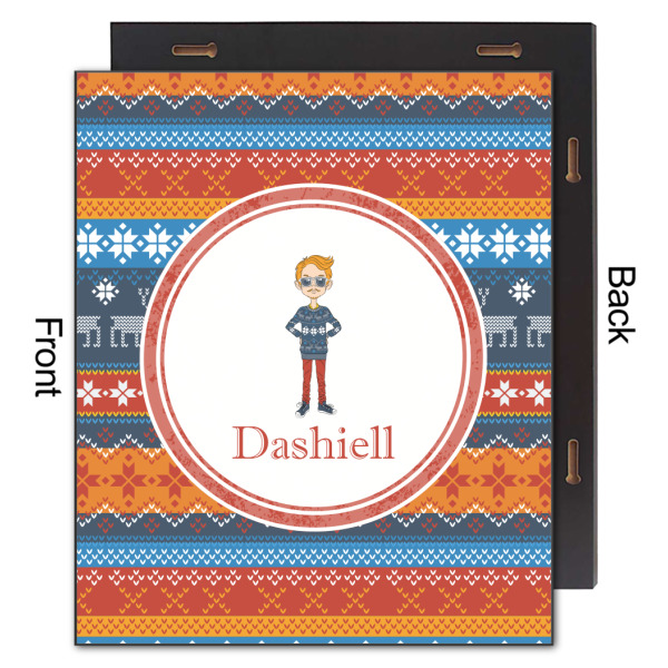 Custom Design - 20x24 Wood Print - Front & Back View