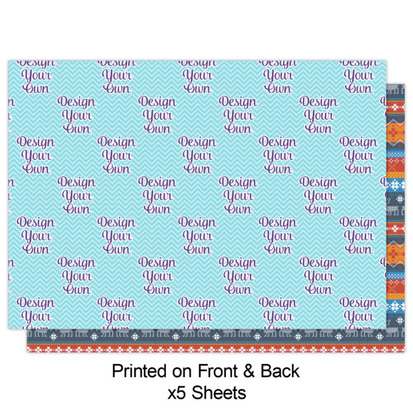 Custom Design - Wrapping Paper Sheet - Double Sided - Front