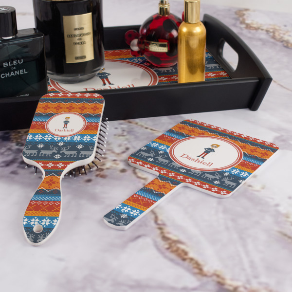 Custom Design - Hair Brush and Hand Mirror - Bathroom Scene