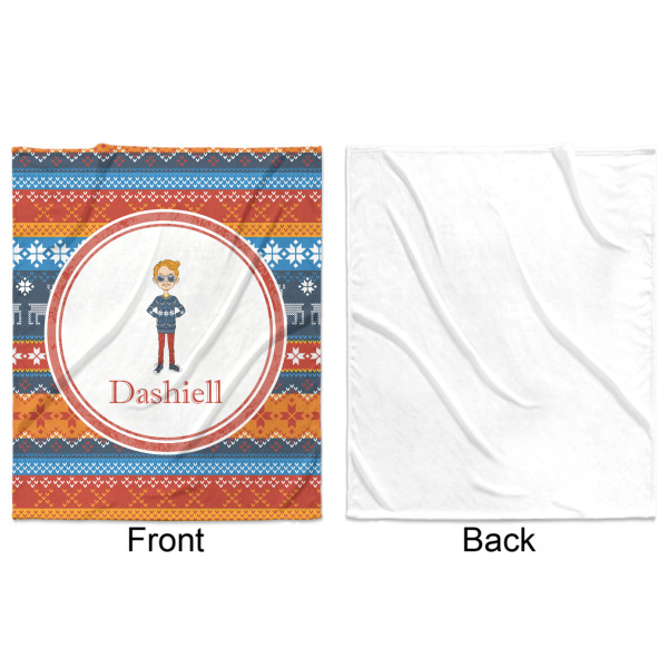 Custom Design - Minky Blanket - 50"x60" - Single Sided - Front & Back