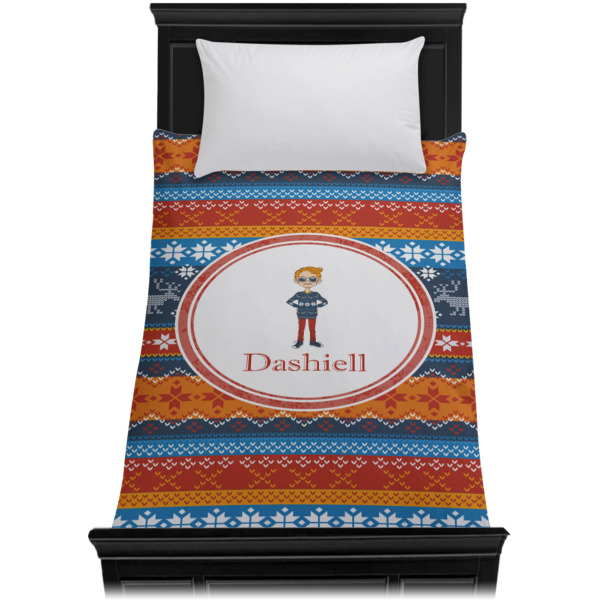 Custom Design - Duvet Cover - Twin - On Bed - No Prop