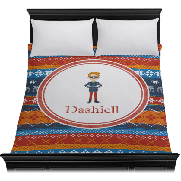 Custom Design - Duvet Cover - Queen - On Bed - No Prop