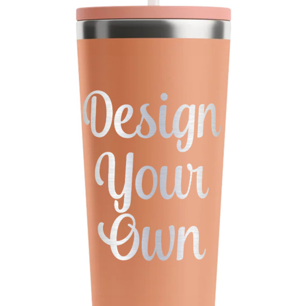 Custom Design - Peach RTIC Everyday Tumbler - 28 oz. - Close Up