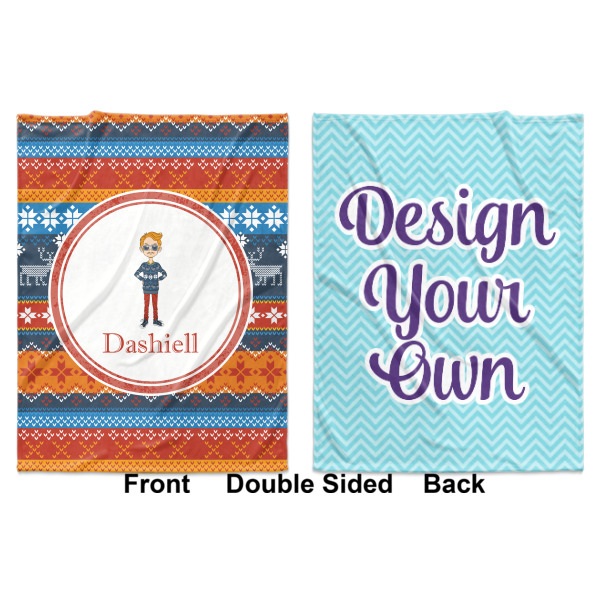 Custom Design - Baby Blanket (Double Sided - Printed Front and Back)