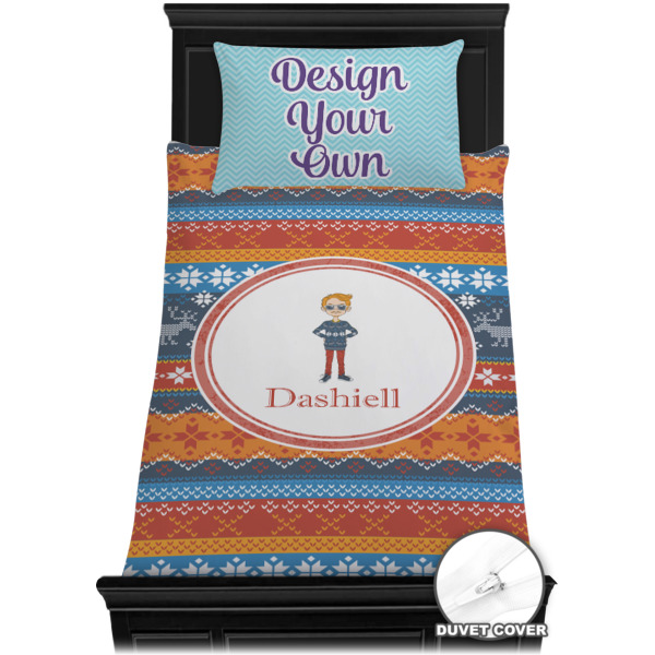 Custom Design - Bedding Set - Twin - Duvet - On Bed