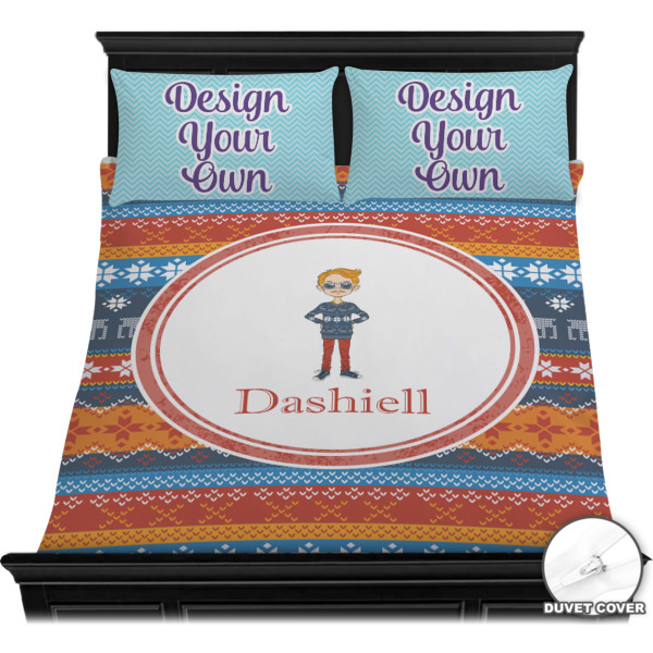 Custom Design - Bedding Set - Queen - Duvet - On Bed