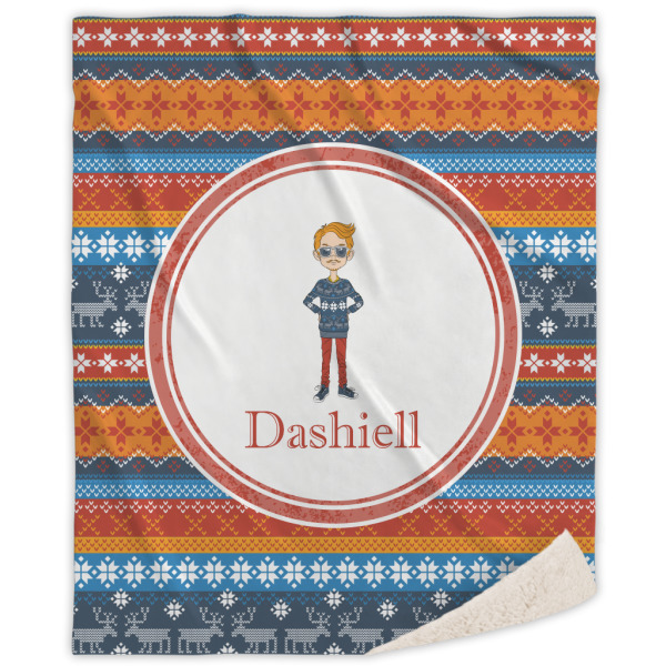 Custom Design Your Own Sherpa Throw Blanket