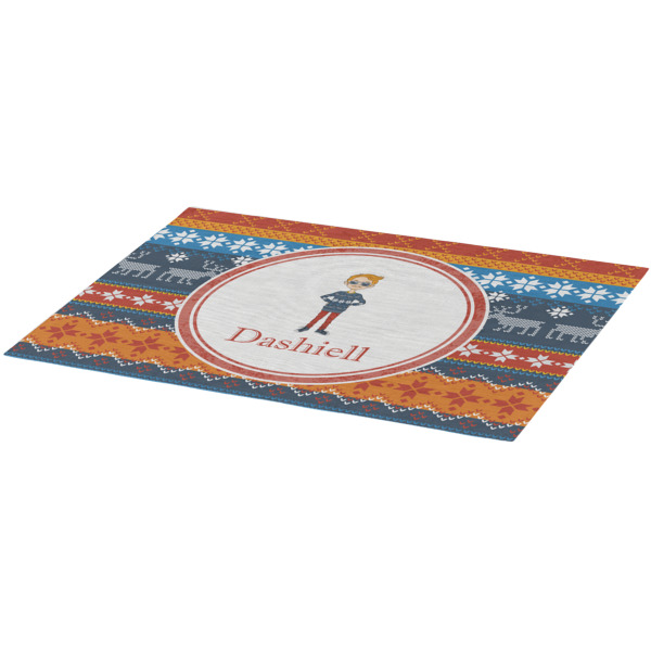 Custom Design - Burlap Placemat (Angle View)