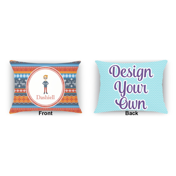 Custom Design - Outdoor Rectangular Throw Pillow (Front and Back)