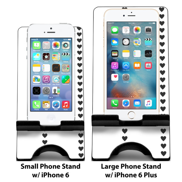 Custom Design - Compare Phone Stand Sizes - with iPhones