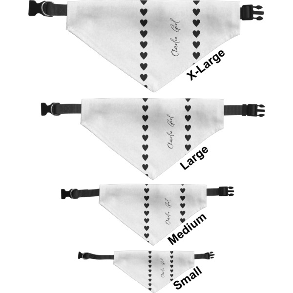 Custom Design - Pet Bandana Sizes