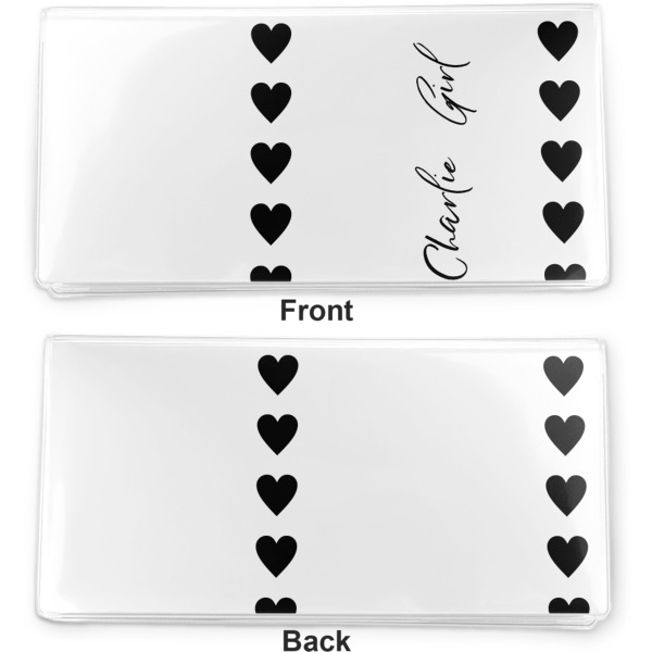 Custom Design - Vinyl Check Book Cover - Front and Back